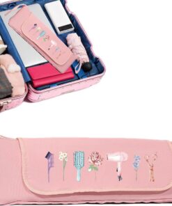 Trousse de pour Outils Capillaires Housse Antipoussière à Compartiments | Sac Organisateur pour Accessoires Coiffure Pour Fers À Lisser Ciseaux Sèche-Cheveux