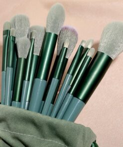 Lot de pinceaux de maquillage avec applicateur de contour, applicateur de blush, anti-cernes, fard à paupières, pinceau à poudre, eyeliner, houppette, cadeau d'amitié pour femme, cadeau de Noël