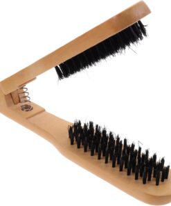 VICASKY Peigne Bois de Hêtre avec Poils de Sanglier pour Cheveux Outil Manuel Antistatique de Coiffure pour Démêlage Facile Soin Capillaire Optimal