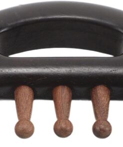VICASKY Peigne de Massage en Bois de Santal Naturel Masseur de Cuir Chevelu à Dents Larges pour Cheveux Épais et Bouclés Outil de Grattage Méridien Anti-Statique pour Soin Capillaire et