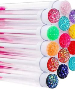 Lot de 20 Tubes de Brosse à Mascara en Plastique pour Extensions de Cils | Portable et Léger, Usage Quotidien Déplacement Professionnel, Convient aux Débutants et Maquilleurs Couleur Aléatoire