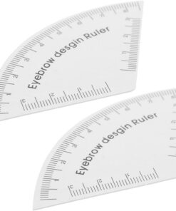 2 Pièces Règle de Maquillage Sourcils PVC pour Dessin et Mise Forme Précise Outil de Cartographie Sourcils Réutilisable pour Débutants et Professionnels