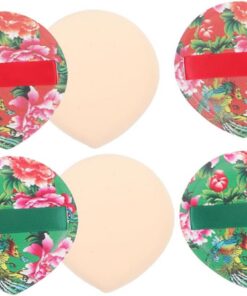 VICASKY 6pièces Houppette à Poudre pour Visage Houppette à Maquillage Compacte Outils de Maquillage pour Fond de Teint Application Douce et Précise