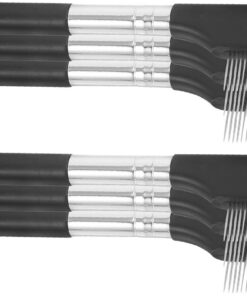 Peigne Séparateur Métallique pour Cils 6 Pièces Taille Courte en Acier Inoxydable Outil de Définition pour Maquillage Cils et Sourcils Usage Professionnel et Personnel