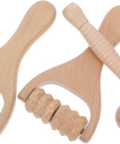 Healvian 3pièces Massage Bois Pour Visage Nuque Lot De Outils Faciaux Portables Pour Utilisation à Domicile