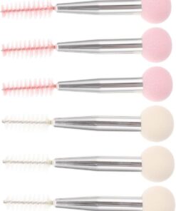 VALICLUD 6pièces Lot de Pinceaux Maquillage Double Embout pour Sourcils et Cils Applicateur Cosmétique et Outil de Maquillage