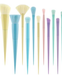 Lot de 17 pinceaux de maquillage professionnels pour sourcils, blushs, anti-cernes, poudre de visage, outils de maquillage professionnels