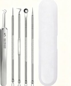 Kit d'extracteur d'acné, nettoyeur de comédons en acier inoxydable, outils d'élimination des boutons à double extrémité, ensemble de nettoyage des pores du visage, accessoires de soins des points