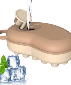 Roller Glacé Visage Massageur Crânien en Silicone | Accessoire De Soin Visage Pour Femme Réduction Des Poches Routine Matinale Relaxation