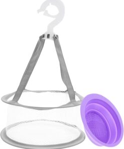 Healvian Bol de Nettoyage pour Pinceaux de Maquillage Silicone Ensemble Support de Séchage Outil Pratique pour Nettoyage et