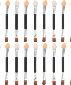 30pièces Pinceaux à Paupières Réutilisables Applicateurs Double Embout pour Sourcils Outils de Maquillage pour Yeux Pinceaux de Voyage pour Fard à Paupières