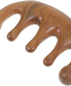 Angoily Peigne de Massage en Bois Synthétique pour Cuir Chevelu, Anti-statique, Équilibre L'huile, Outil Pratique pour Soin Capillaire Quotidien Couleur Aléatoire