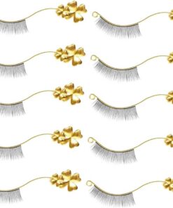 ULTECHNOVO Dispositif D'affichage de Faux Cils Métallisé Doré 6 Paires pour Pose et Greffe de Cils Professionnels Usage Salon Esthétique