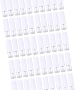 Lot de 50 flacons de parfum étanches rechargeables en verre de 1 ml avec outil distributeur
