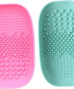 Healvian 2pièces Brosse Nettoyante Visage Silicone Lot De Tapis Pour Pinceaux De Maquillage Outil De Nettoyage Éponge Accessoires De Beauté
