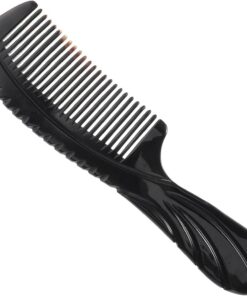 VALICLUD Peigne Corne de Bœuf Outil de Coiffure Portable avec Dents Fines pour Massage du Chevelu et Soins Capillaires à Domicile