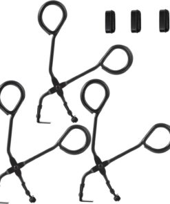 ULTECHNOVO Lot de 3 Sets de Sets de Pinces à Recourber Cils avec Bande en Silicone et Recharge, Outil Cosmétique Portable en Fer Noir Voyage et Maquillage Précis