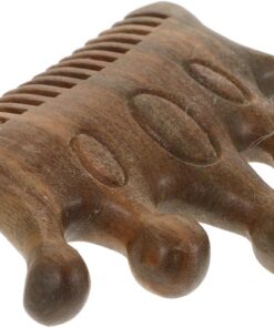 Healeved Peigne Bois Naturel Petit avec Massage Confortable et Portable pour Soin Capillaire Adapté Détente et
