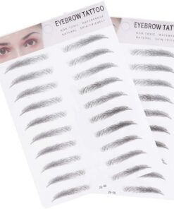 OUNONA Lot de 2 Autocollants Sourcils Artificiels 3d Transfert Pochoirs Noirs Outil Sourcils pour Hommes et Femmes Longue Durée pour Maquillage Facile et Rapide