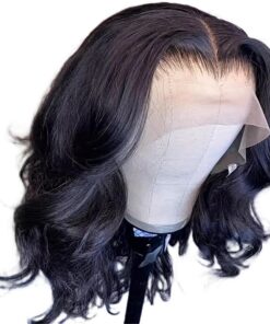 Soins capillaires Perruque Bob Lace Frontal Wig Naturelle Sans Colle Cheveux Naturels Body Wave Court 13x4 Pre-plucked Sans Colle Pour Femmes