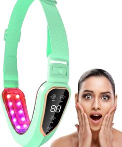 Appareil de levage du visage, outil de massage du visage avec sangle | réglable, 25,6 x 4,5 cm, accessoires faciaux pour adultes, blanc, rose, vert