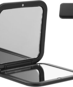 Ciieeo Mini Miroir de Poche Pliable en Résine et Verre Grossissement 1x et 7X, Outil Pratique pour Maquillage et Voyage, Design Compact et Adorable