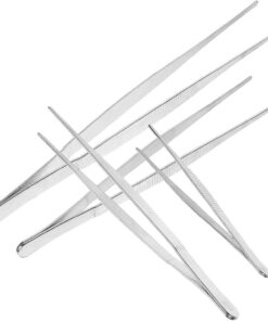 STOBAZA Pinces à Épiler Légères Bords Tranchants Lot de 4 en Acier Inoxydable Argenté Outil de Jardinage pour Plantes Succulentes et Modélisme