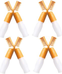 VALICLUD Flacon Applicateur de Teinture Capillaire Peigne 8 Pièces Orange | Pp Plastique, Format Rechargeable, Application Précise, Usage Maison et Salon, Lot Pratique pour Soins Capillaires