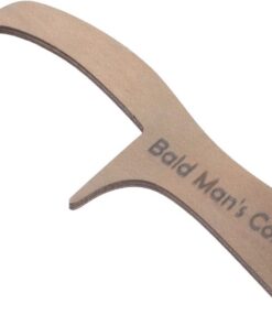 STOBAZA Peigne en Bois sans Dents pour Homme Chauve Outil de Toilettage Amusant et Doux pour Cuir Chevelu Présent Créatif Original pour Soin Capillaire et Coiffure Légère