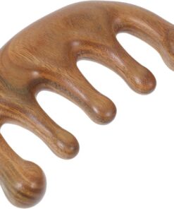 VOSAREA Peigne de Massage Cheveux en Bois de Santal Naturel, Outil de Soin Capillaire Pratique pour Relaxation et Équilibre, Adapté Usage Quotidien Couleur Aléatoire