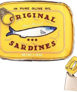 Trousse à cosmétiques – Pochette de pour Produits de Toilette | Accessoire de Rangement avec Motif de Sardines en Conserve, Sac de Rangement avec matériau Durable, Style Artisanal, Outil