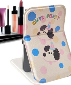 Glace De Lumineuse Miroir De Toilette Portable Et Pliable Avec Éclairage | Accessoire Maison et pour Femmes Sac à Dos Bureau Chambre Valise