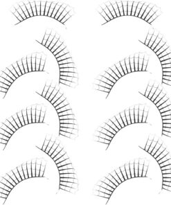 BESTonZON 7 Paires Faux Cils Auto-adhésifs Noirs pour Femmes, Design Créatif Halloween, Fibre Légère, pour Fêtes Festives et Cosplay Spectaculaire