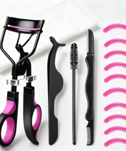 Lot de 5 recourbe-cils grand angle, outil de cils pliable, dispositif de bouclage portable, outil de coiffage naturel, accessoire de maquillage de voyage compact, design de précision avec brosse à
