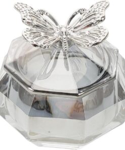 Gobelet à ongles en verre avec couvercle 7,6 cm pour manucure en cristal pour nail art, mélange de poudre liquide, outil de stockage
