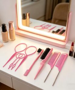 Ensemble d'outils de coloration professionnels 8 pièces avec pinceaux, peignes et boucles pour cheveux, pour blanchiment, teinture et soins à domicile ou en salon