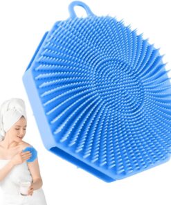 Bath Silicone Scrubber, Soft Body Brush, Skin Exfoliator, Scalp Massager, Gentle Shower Sponges, Ideal for Smooth, Clean Skin and Relaxing Bathing Experience