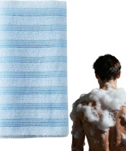 Body Scrub Cloth - Fast Drying Japanese Loofah Towel for Shower | Exfoliatings Scrub Towel for Dead Skin Removal, Washing, Massaging, and Cleaning for Women, Men, Elderly, Home, Spa, All Skin Types
