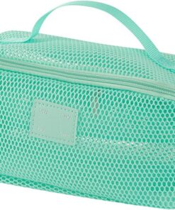 Pochettes de Maquillage élégantes en Transparente avec poignée, Organisateur de Rangement Multi-Compartiments pour Accessoires cosmétiques, Maquillage en ventilée avec séparateurs et de