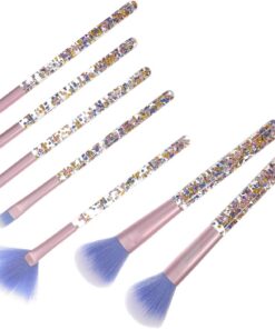 Healvian 7pièces Pinceaux Maquillage Pinceau Yeux Et Blush Outils Cosmétiques Portables Pour Femmes