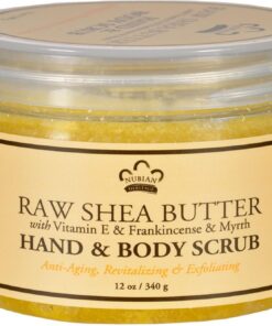 Hand Body Scrub, Raw Beurre de Karité 12 oz (340 g) - Patrimoine Nubian