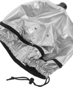 Gatuida Bonnet chauffant pour soins capillaires, idéal pour les soins profonds et les bains d'huile, pour une utilisation à domicile ou en salon, interface 3,5 cm (argenté)