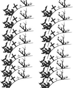 Healvian Cils Postiches Halloween Noirs 7 Paires Design Découpé Original pour Soirée ou Déguisement