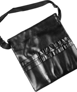 Porte-Accessoires cosmétiques à Boucle de Ceinture renforcée, de Taille Pratique en Cuir PU à 22 Poches pour Artistes maquilleurs, à pinceaux de Maquillage