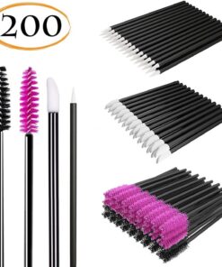Lot de 200 applicateurs de maquillage 4 styles – Brosses à cils et brosses à lèvres et eyeliner – Outils de maquillage quotidien