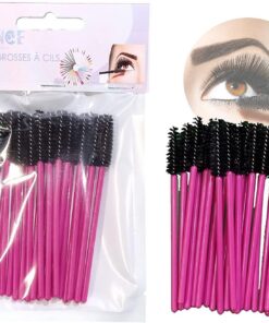 PARENCE - 20PCS Brosses à Cils semi-réutilisable et lavable en fibre douce premium siliconé