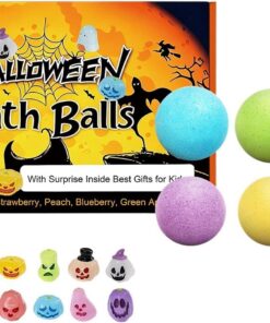 Halloween Bath Bomb, Fizzy Body Cleanser, Shower Ball with Colorful Bubbles | Relaxation Product for Personal Care, Spa Item with Festive Design, Bath Accessory for Bathroom Vacation