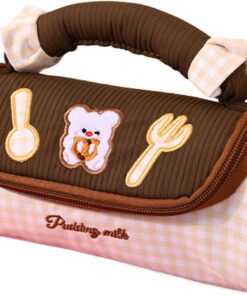 Grande Trousse Scolaire Grande Trousse Mignonne Avec Poignée, Organiseur | Trousse Animaux Pochette Maquillage Pour Femmes Filles Maison École Bureau Extérieur