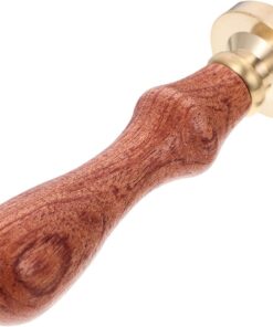 STOBAZA Outil de Pressage pour Fard à Paupières Joint Transparent Tridimensionnel, Tampon à Paupières Rond Diy, Manche en Bois Naturel, Accessoire Cosmétique pour Blush et Poudre, 1 Pièce