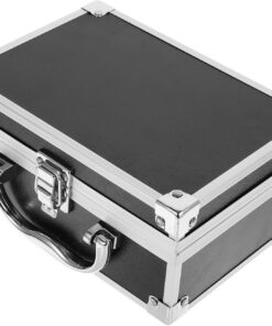 VALICLUD Valise à Maquillage Portable en Alliage D'aluminium Noir Grand Espace de Rangement et Organisateur, Voyage Accessoires de Beauté